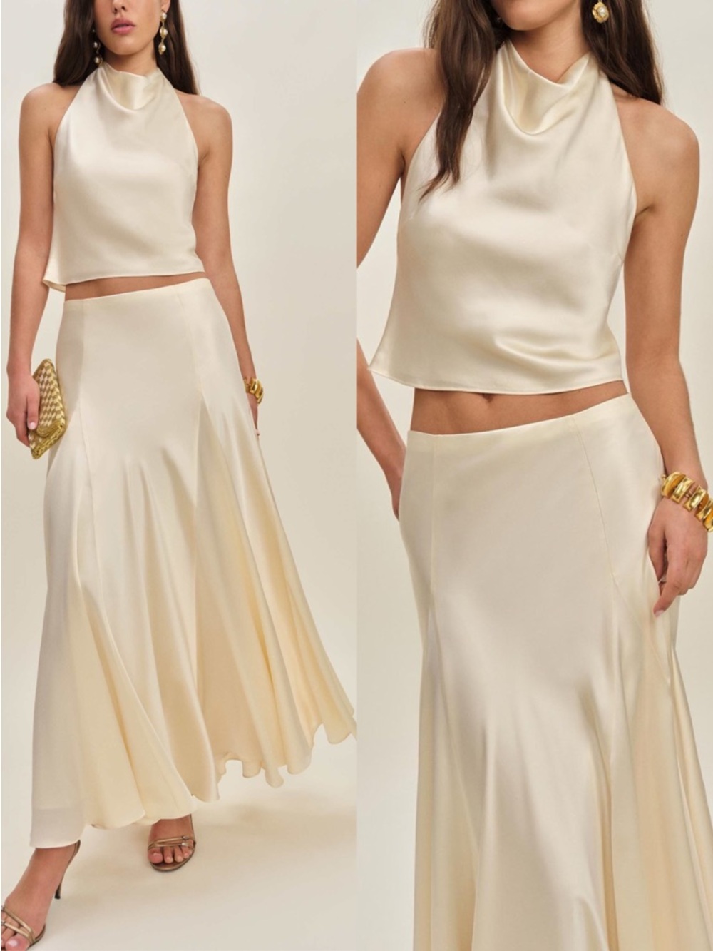 Reformation Sera Silk Two Piece Set - NWT NEW